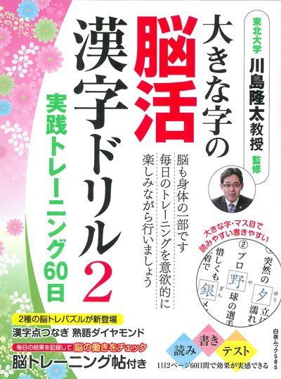 大きな字の脳活漢字ドリル2 実践トレーニング60日